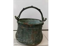 Old copper cauldron, cauldron, copper, copper