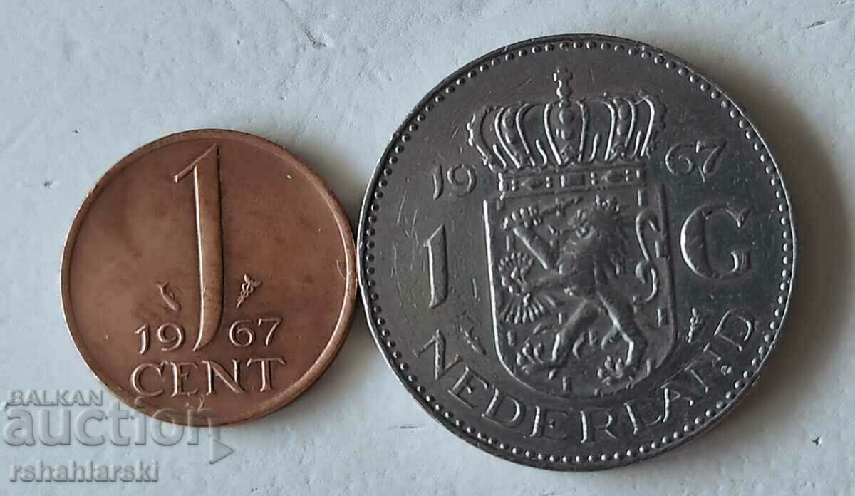 Coins Netherlands - 2 pcs. [1967]