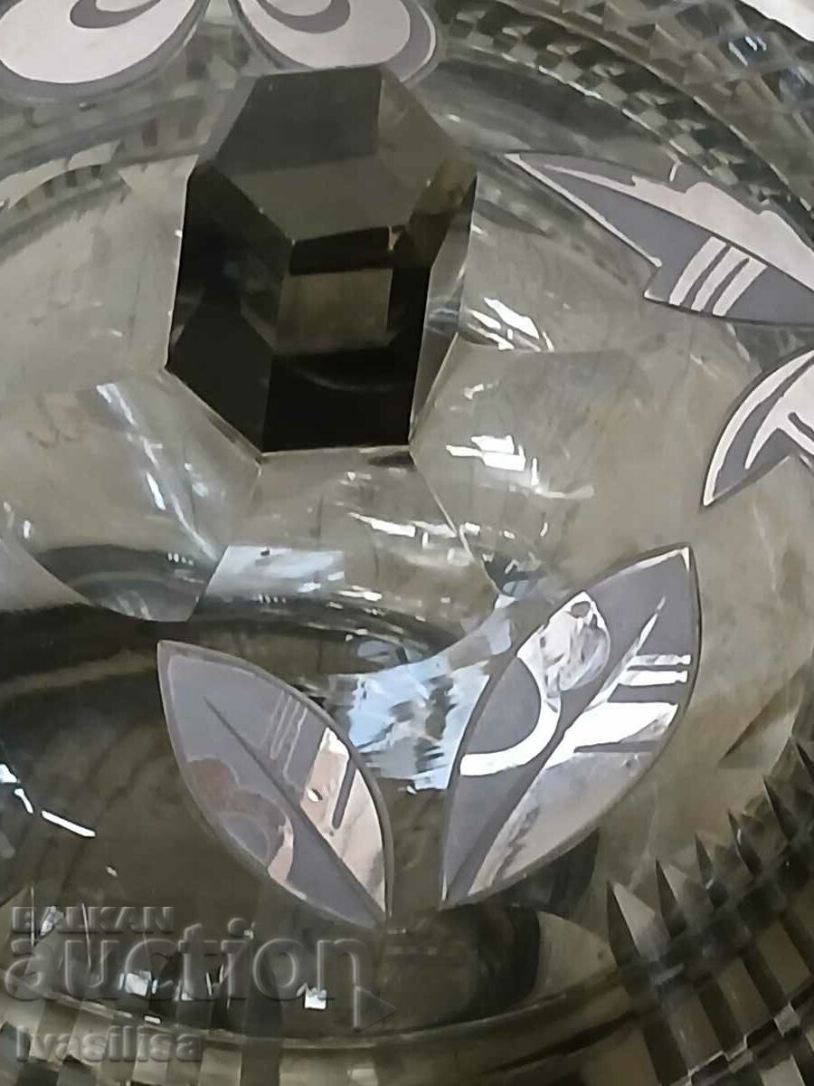 Auction Antique luxury glass bonbonniere with metal inlays Auction Antique luxury glass bonbonniere with metal inlays