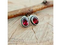 5473 Silver earrings with Garnet