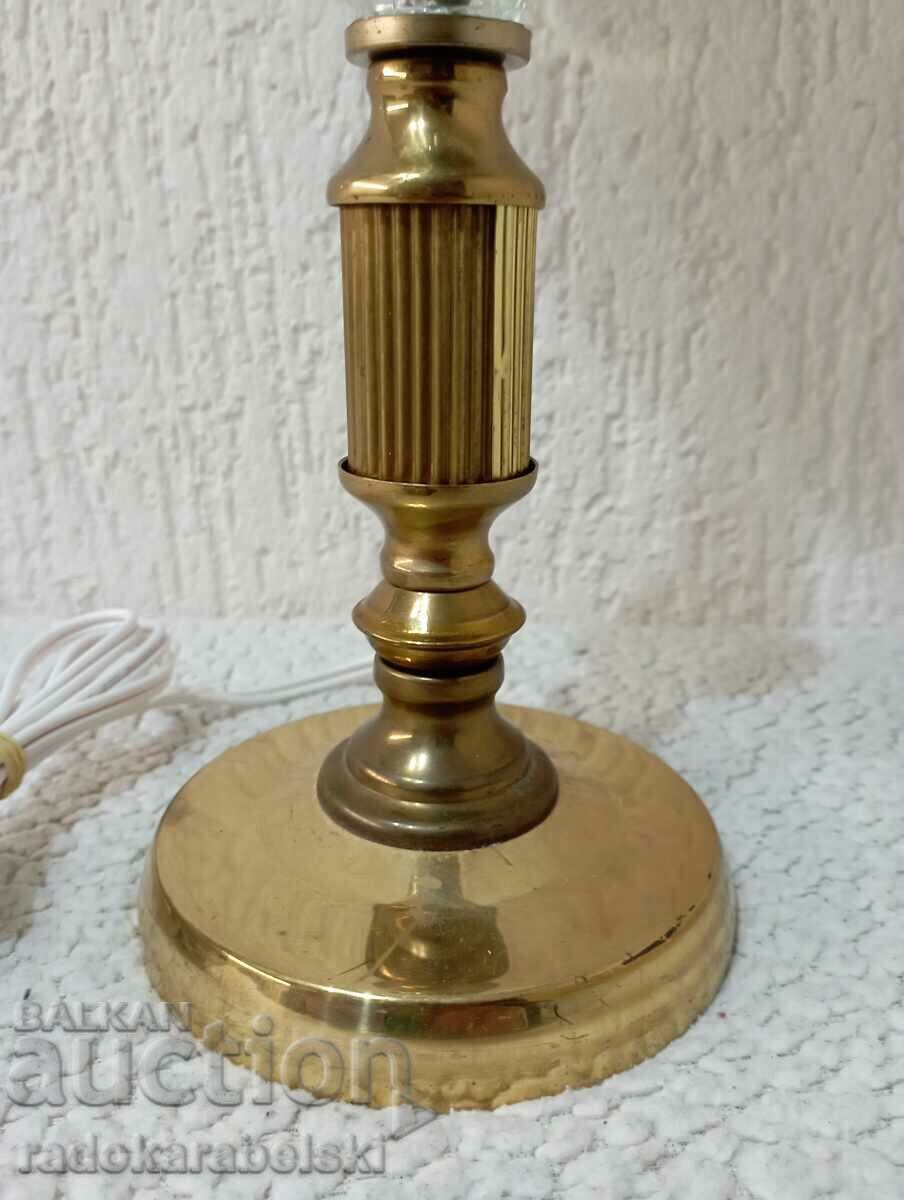 Auction  Set of two large brass lamps - lamp