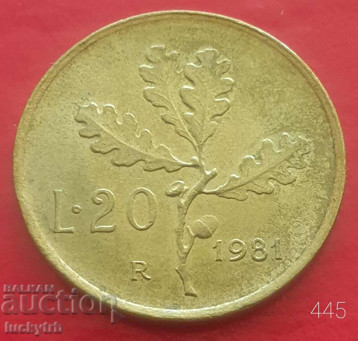 20 lira 1981 - Italy