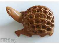 . TURTLE STATUETTE FIGURINE HAS A SECOND CARVED INSIDE