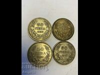 Monedă 50 BGN 1930-1940 lot 4 buc