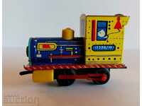 , SOC CHILDREN'S SHEET METAL TOY LOCOMOTIVE TRAIN WORKING