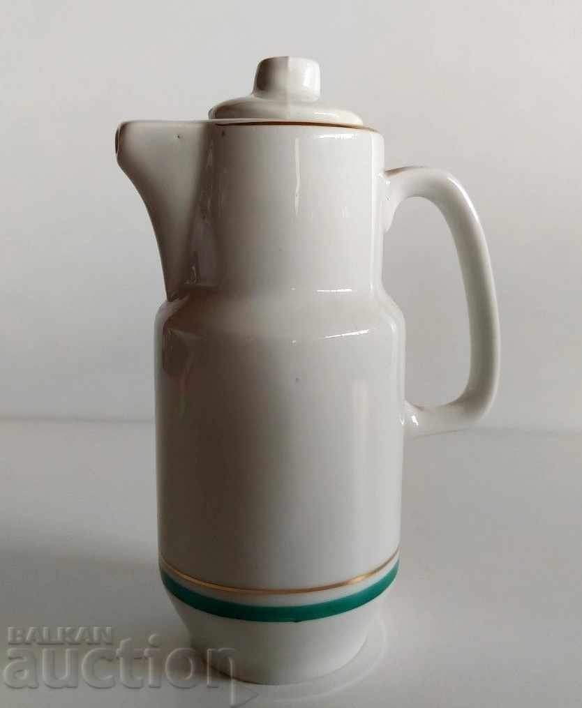 , PORCELAIN KETTLE POT COFFEE POT PART OF PORCELAIN SERVICE