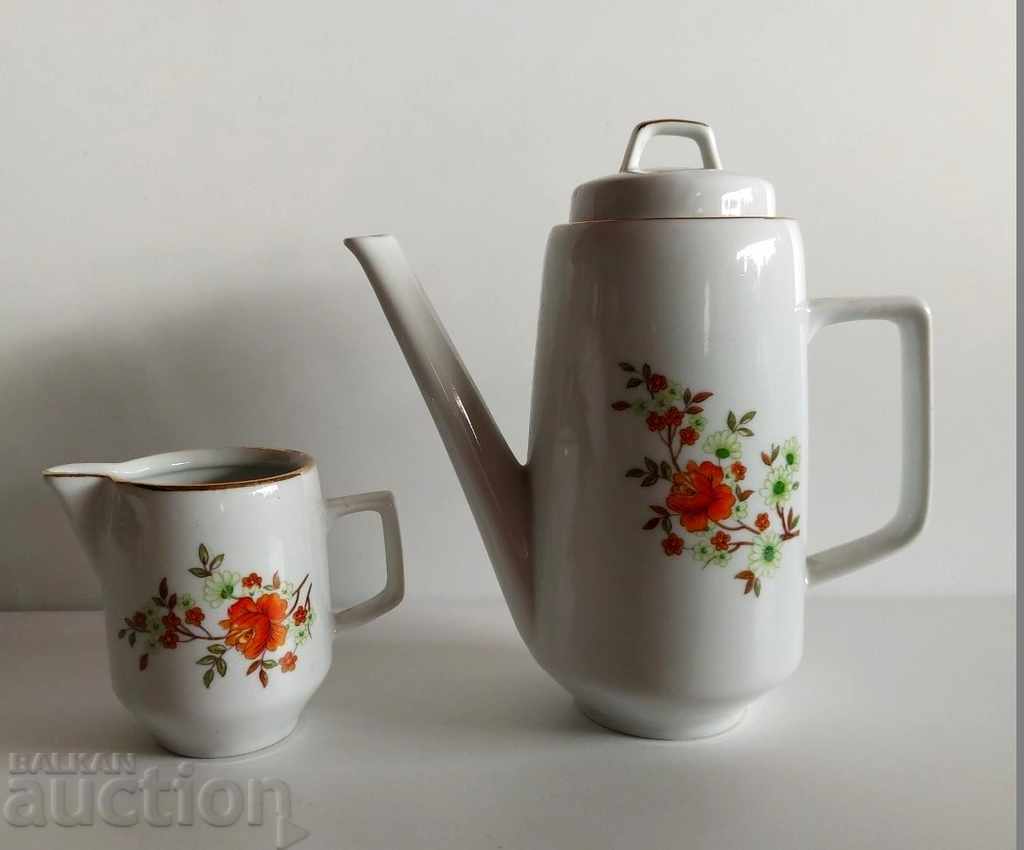 , PORCELAIN TEA SET POT KETTLE LATIERA MILK DISH with price 17.00 BGN | € 8.69 , PORCELAIN TEA SET POT KETTLE LATIERA MILK DISH with price 17.00 BGN | € 8.69