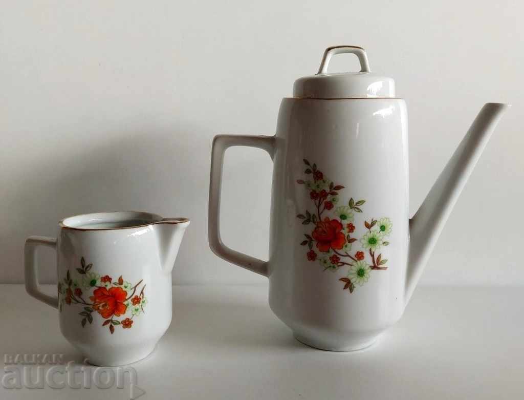 Delivery of , PORCELAIN TEA SET POT KETTLE LATIERA MILK DISH Delivery of , PORCELAIN TEA SET POT KETTLE LATIERA MILK DISH