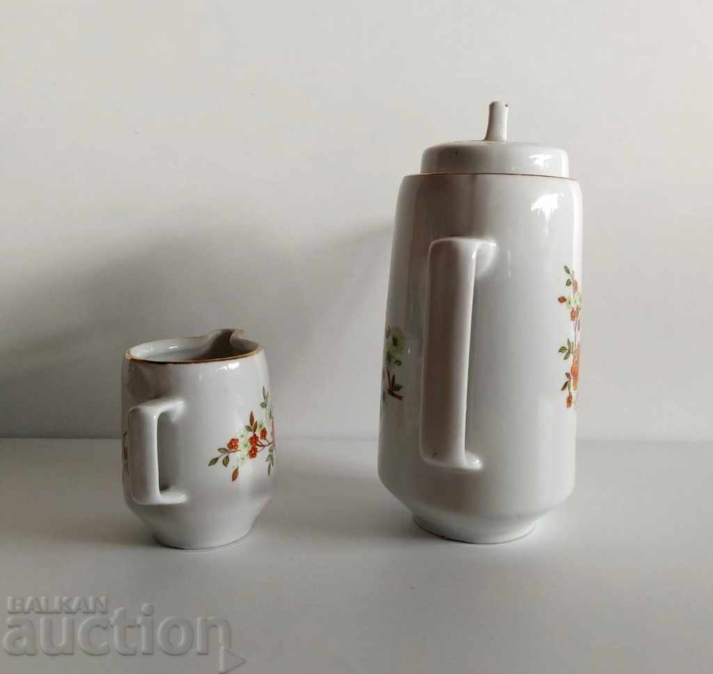 , PORCELAIN TEA SET POT KETTLE LATIERA MILK DISH - 5 , PORCELAIN TEA SET POT KETTLE LATIERA MILK DISH - 5