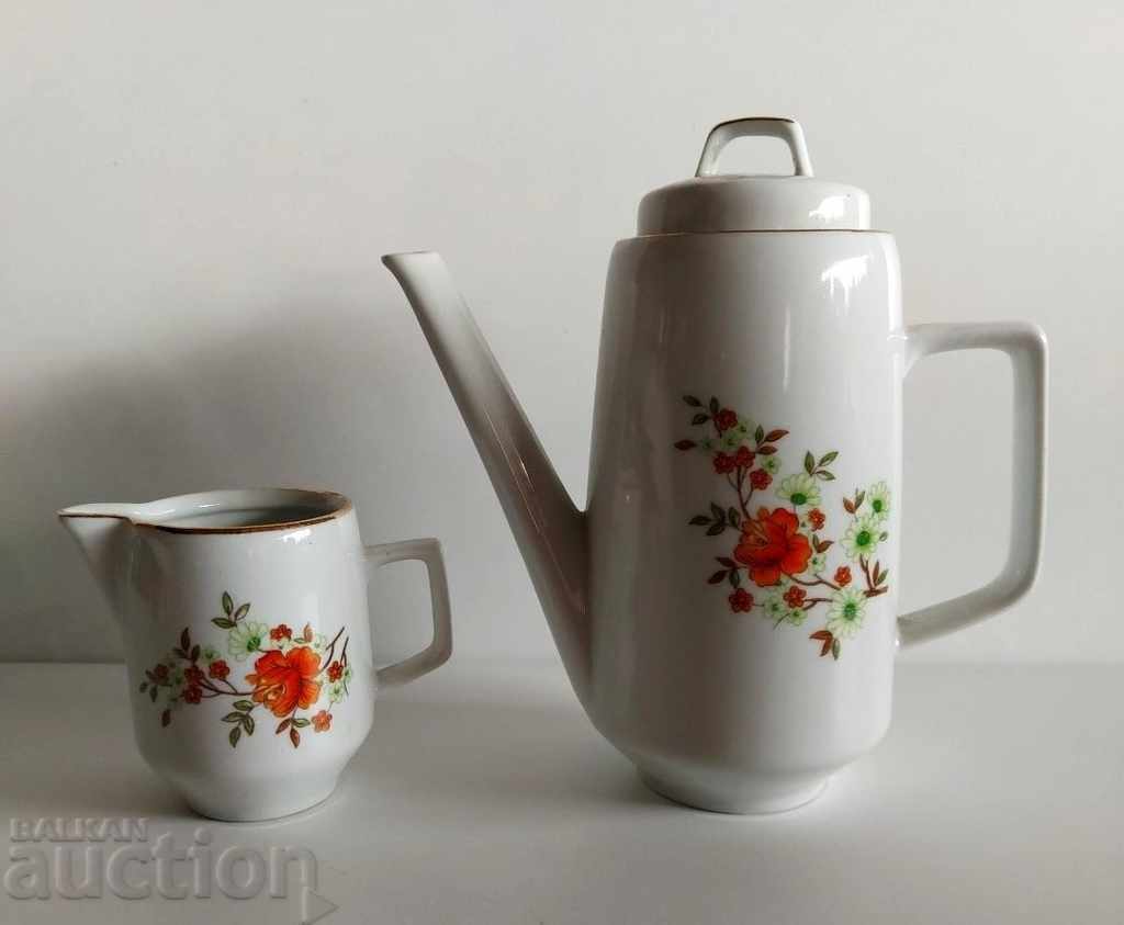 , PORCELAIN TEA SET POT KETTLE LATIERA MILK DISH , PORCELAIN TEA SET POT KETTLE LATIERA MILK DISH