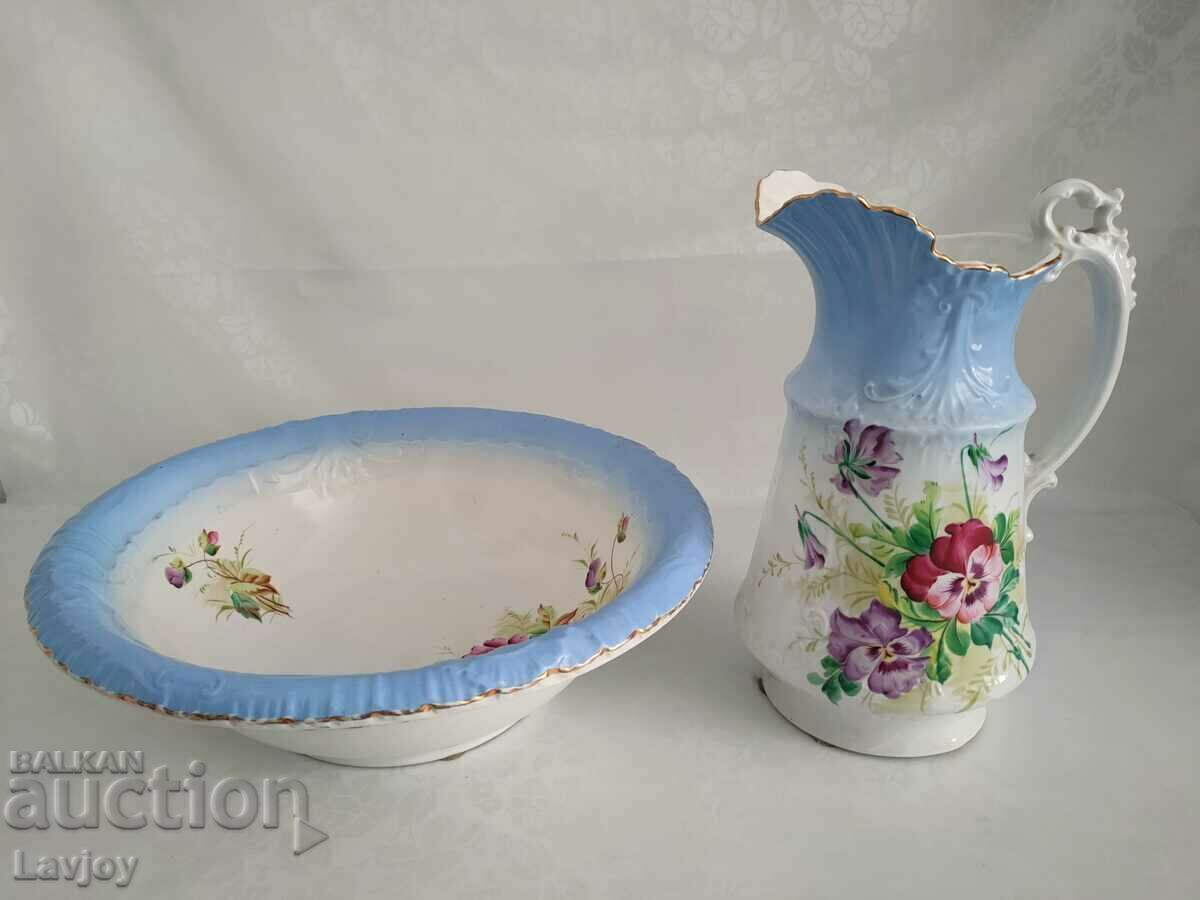 Auction Porcelain jug and basin Unique Auction Porcelain jug and basin Unique