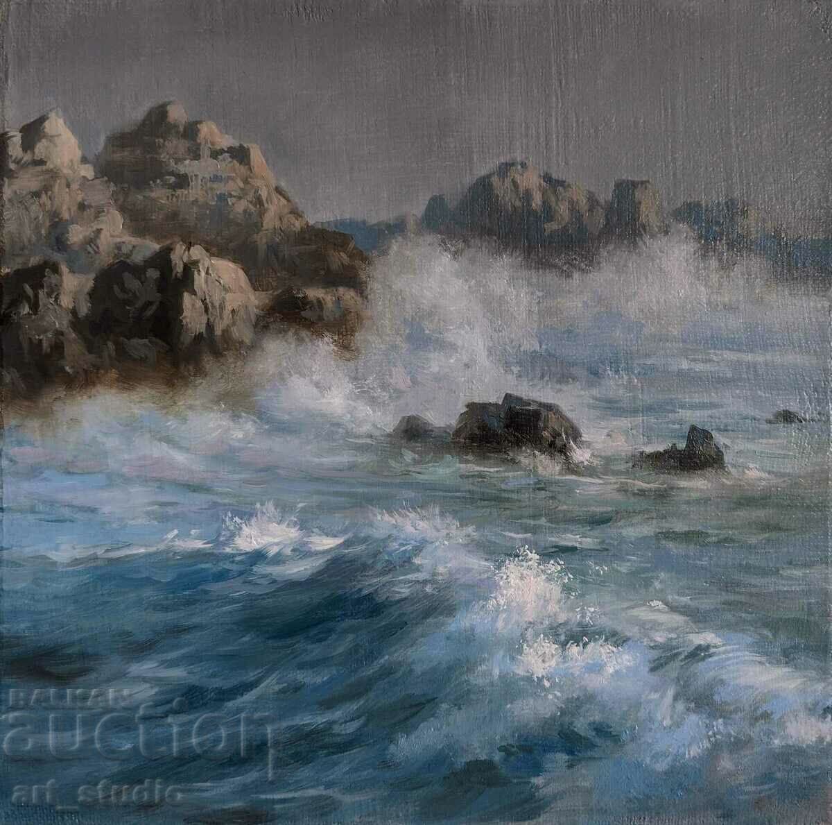 Stormy Sea 3 - oil paints