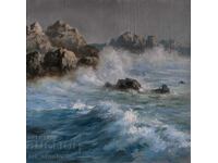 Stormy Sea 3 - oil paints