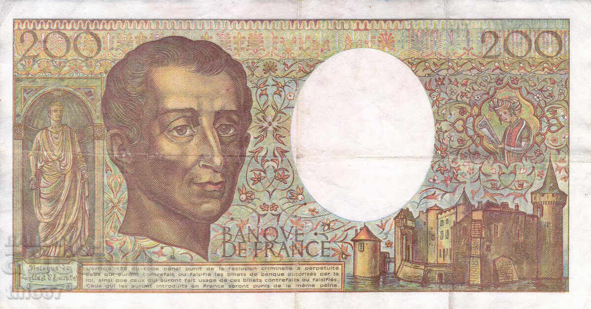 Δημοπρασία tino37- FRANCE - 200 FRANC - 1990 - F+ Δημοπρασία tino37- FRANCE - 200 FRANC - 1990 - F+