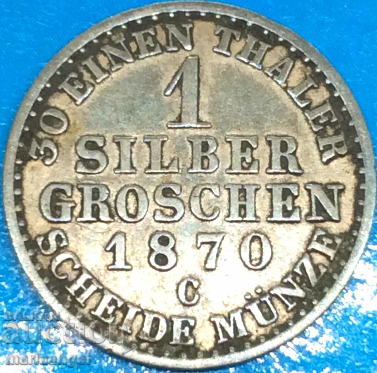 Πρωσία 1 Silver Große 1870 Γερμανία Wilhelm Silver