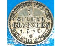 Prussia 1 Silver Große 1870 Germany Wilhelm Silver