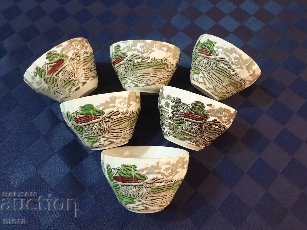 Auction Porcelain English cups for tea, coffee, milk Auction Porcelain English cups for tea, coffee, milk