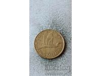 New Zealand 2 dollars 1990