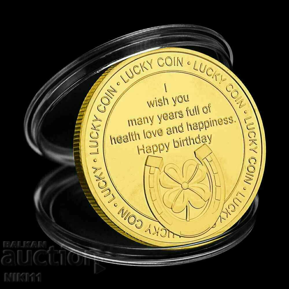 Coin with the inscription happy birthday, Lucky coin with price 11.00 BGN | € 5.62