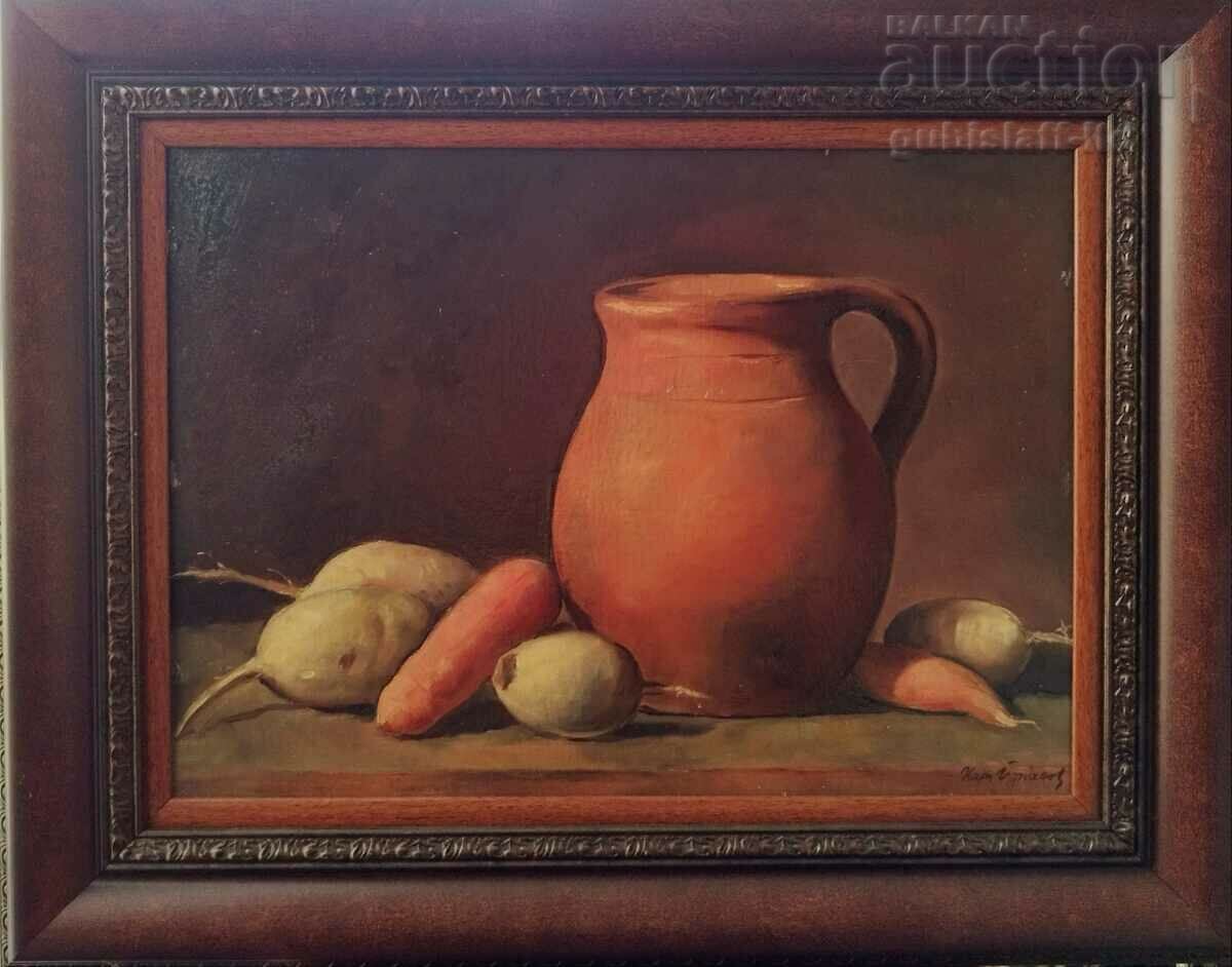 Painting, still life, art. Karl Yordanov (1905-1976)