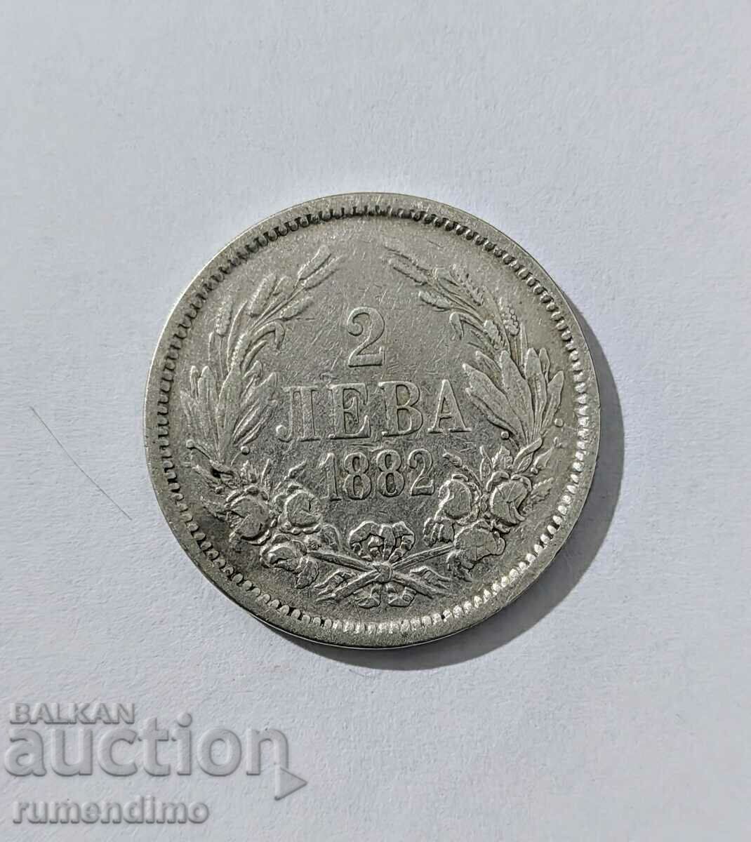 2 silver leva 1882