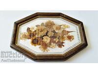 Pressed dried flowers for wall Octagonal wooden frame