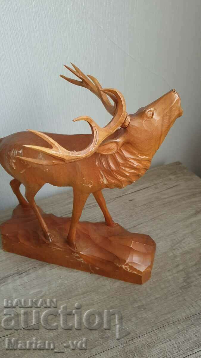 Wooden figure of a deer - handmade