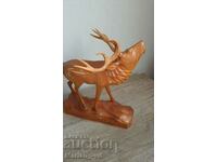 Wooden figure of a deer - handmade