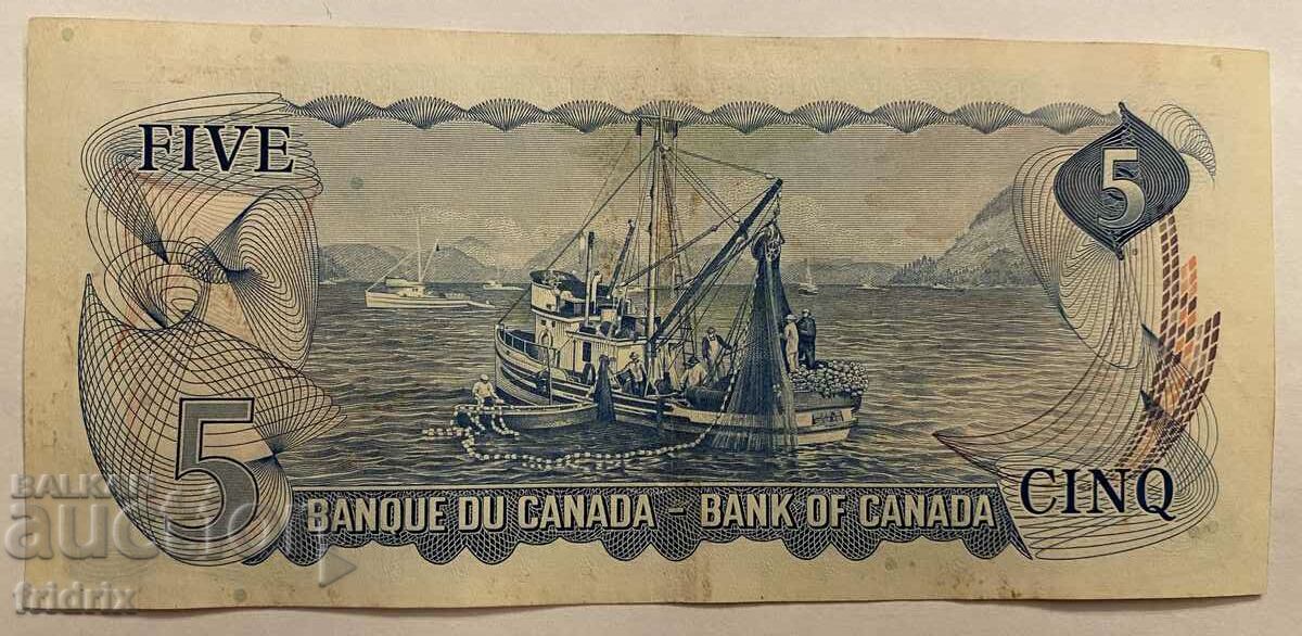 Canada 5 dollars / Canada 5 dollars 1972 with price 20.00 BGN | € 10.23 Canada 5 dollars / Canada 5 dollars 1972 with price 20.00 BGN | € 10.23