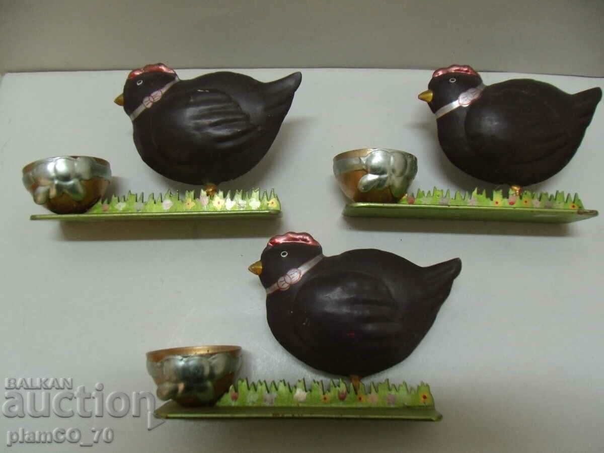 Auction  No.*7747 three old metal figures / stands