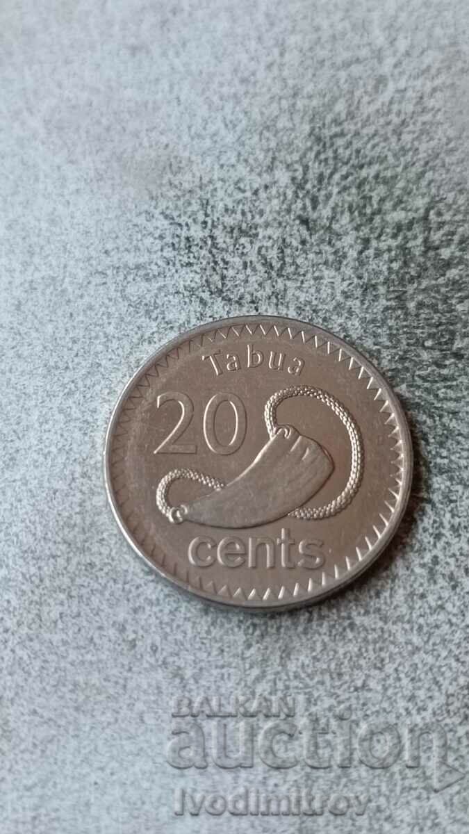 Fiji 20 cents 2012