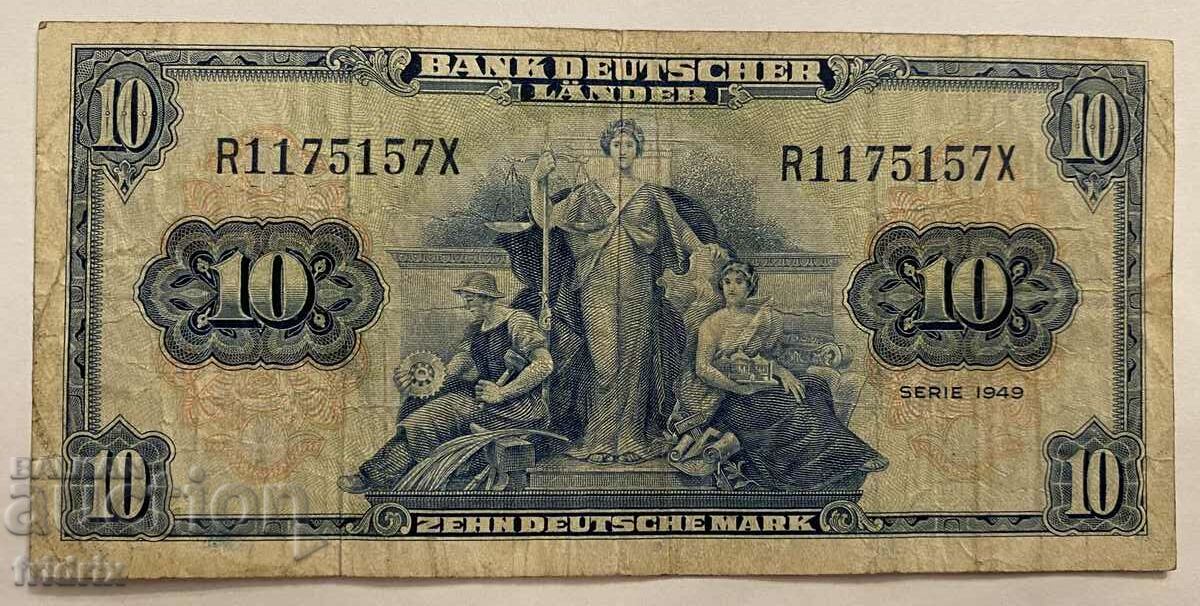 Германия 10 марки / Germany - Federal Republic 10 mark 1949