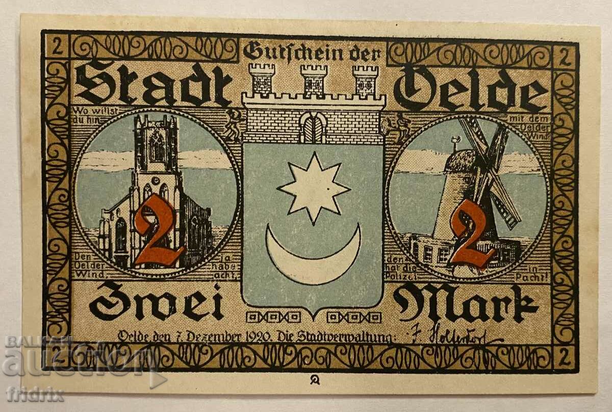 Germany Notgeld / Germany Notgeld 2 Mark 1920 Uncirculated with price 3.00 BGN | € 1.53 Germany Notgeld / Germany Notgeld 2 Mark 1920 Uncirculated with price 3.00 BGN | € 1.53