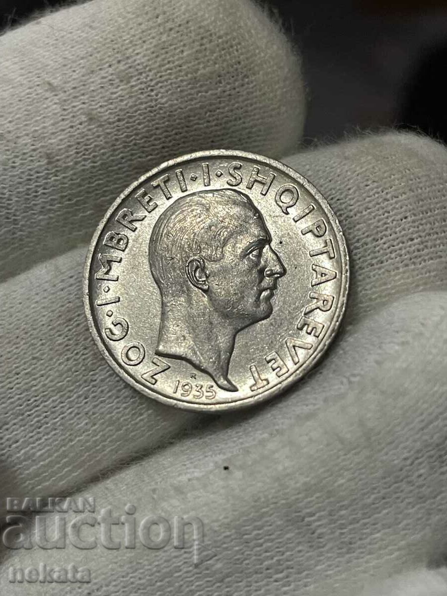 1 Franc 1935, Albania, Argint