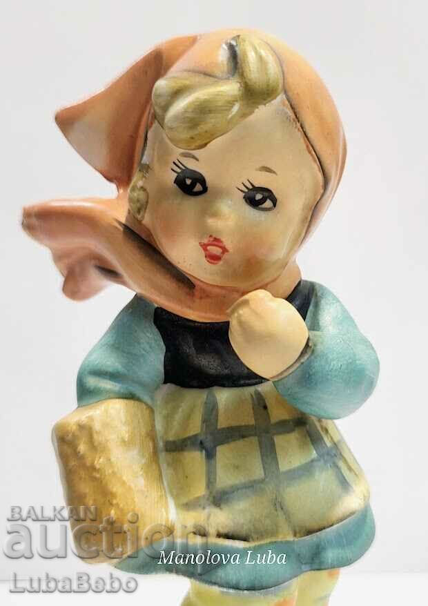 Hummel style girl figurine. - 6 Hummel style girl figurine. - 6