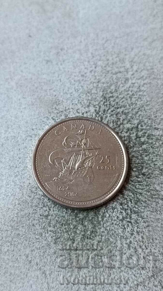 Canada 25 cents 2004