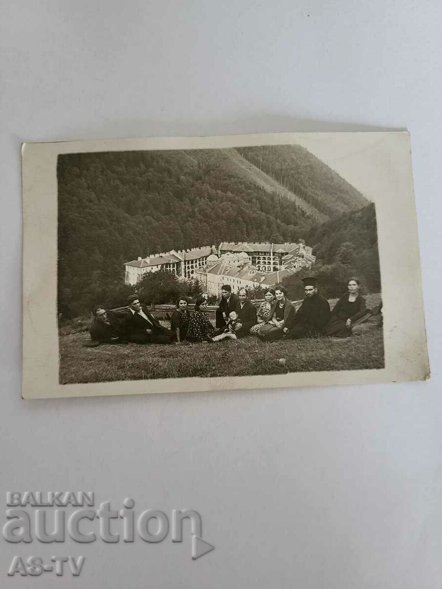 An old photo above the Rila Monastery