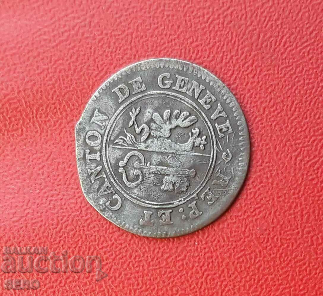 Switzerland-Geneva-6 denier 1819