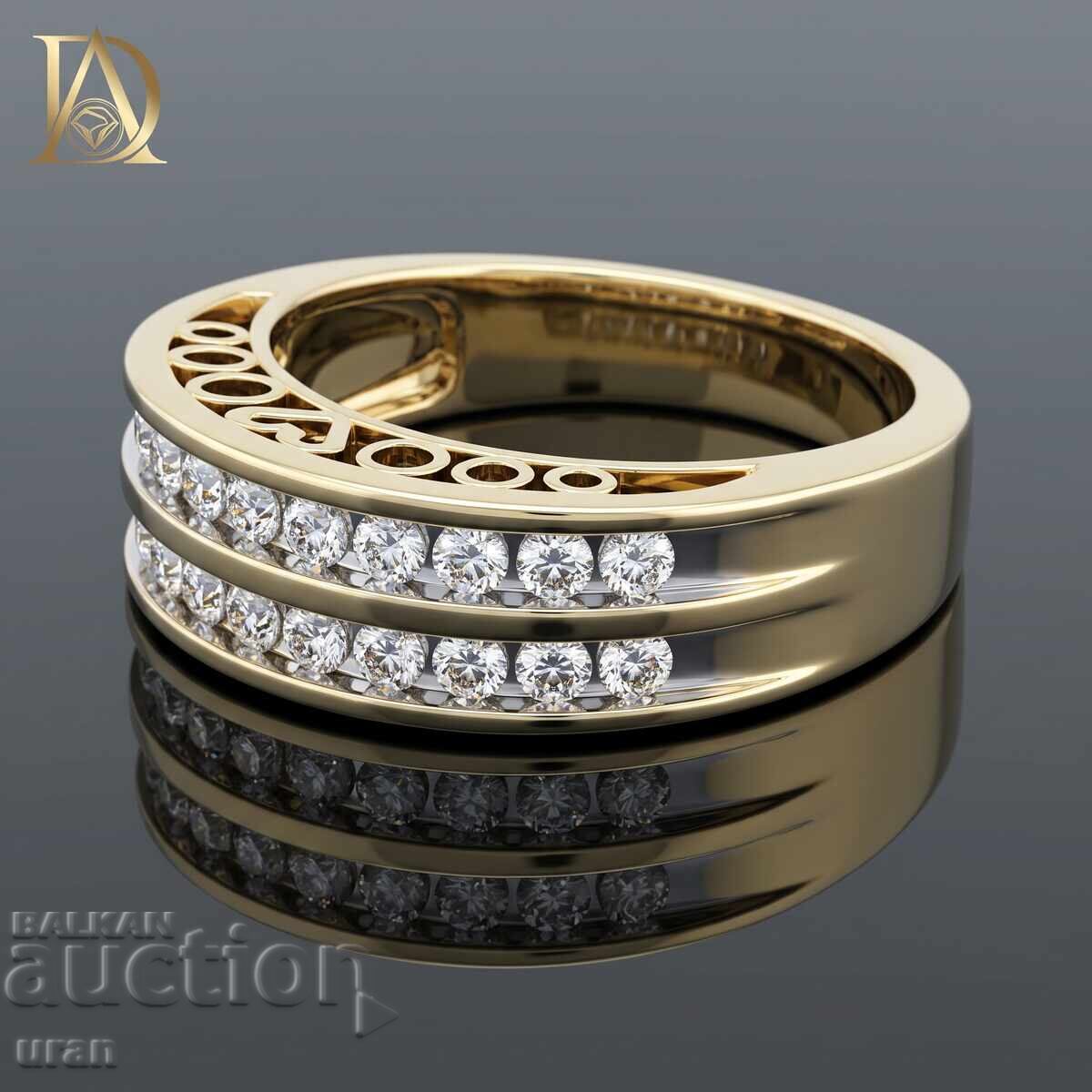 New Gold Ring with 0.50ct Natural Diamonds with price € 800.00 | 1564.67 BGN New Gold Ring with 0.50ct Natural Diamonds with price € 800.00 | 1564.67 BGN