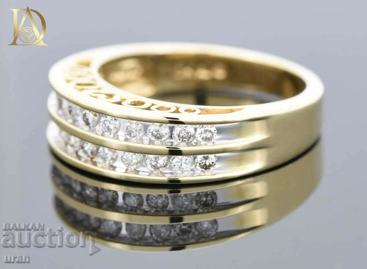 Auction New Gold Ring with 0.50ct Natural Diamonds Auction New Gold Ring with 0.50ct Natural Diamonds
