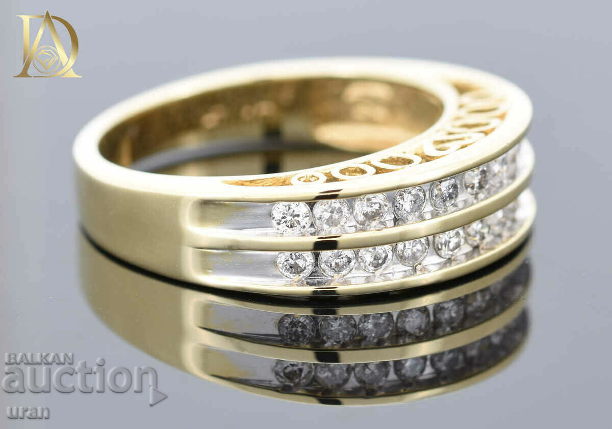New Gold Ring with 0.50ct Natural Diamonds - 5 New Gold Ring with 0.50ct Natural Diamonds - 5