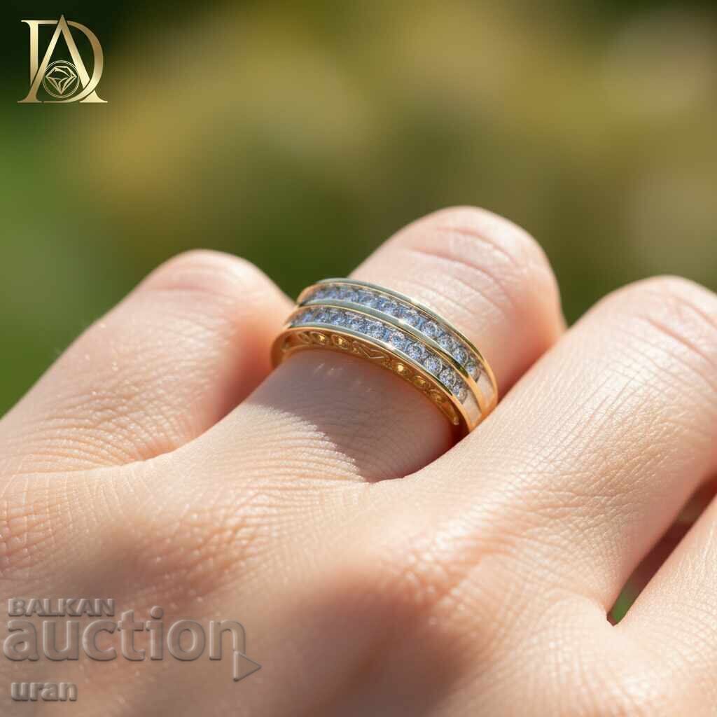 Inel de aur nou cu diamante naturale de 0,50 ct - 5 Inel de aur nou cu diamante naturale de 0,50 ct - 5