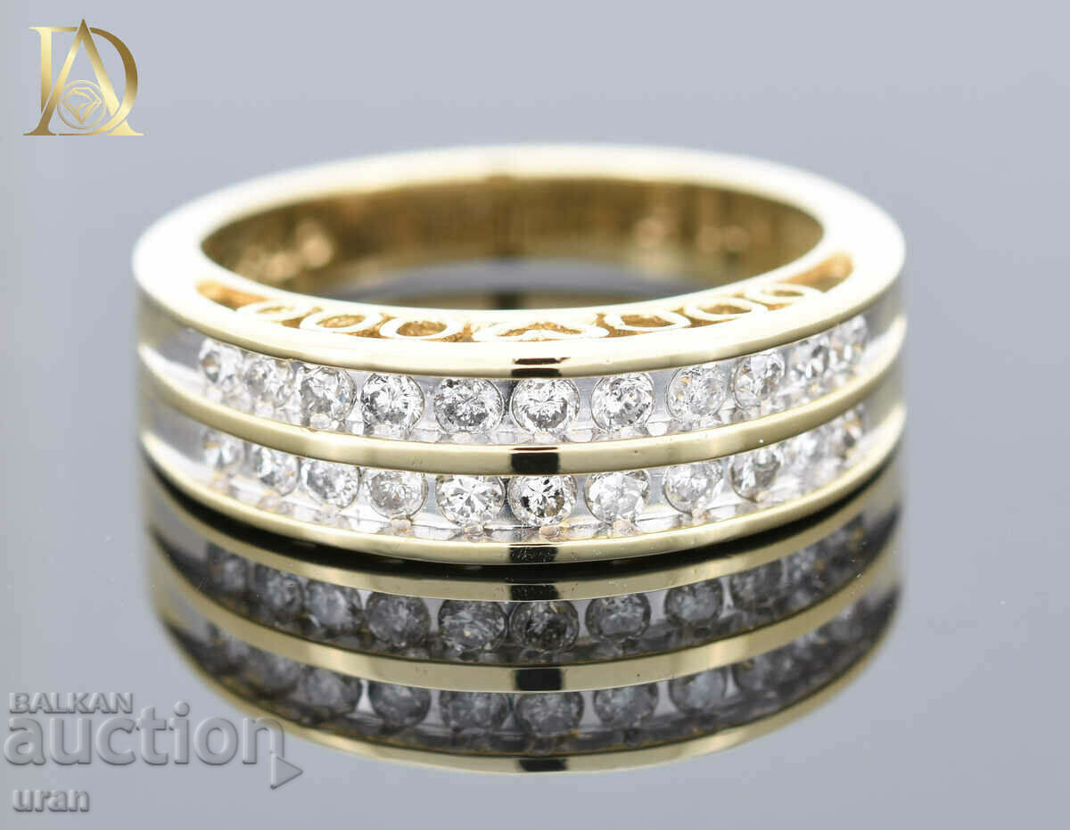 New Gold Ring with 0.50ct Natural Diamonds