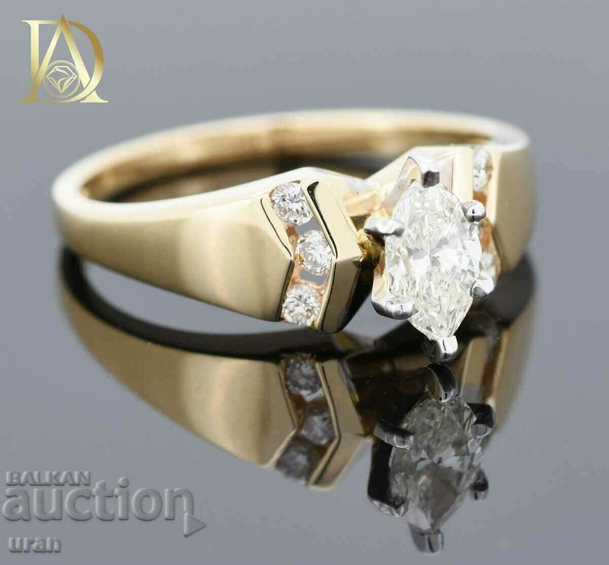 Delivery of New Gold Ring with 0.64ct Natural Diamonds Delivery of New Gold Ring with 0.64ct Natural Diamonds