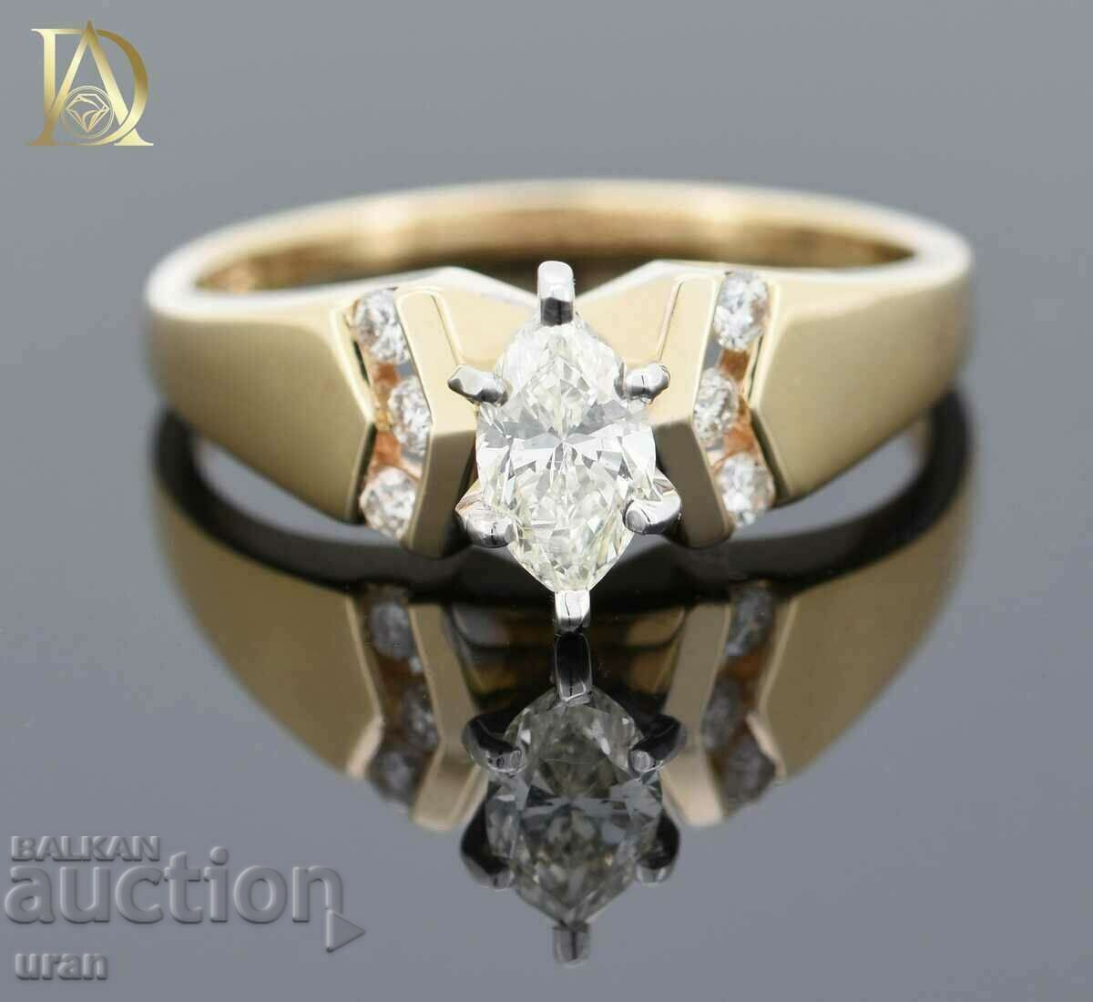 New Gold Ring with 0.64ct Natural Diamonds