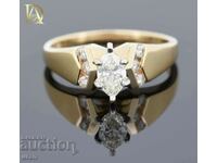 Inel de aur nou cu diamante naturale de 0,64 ct