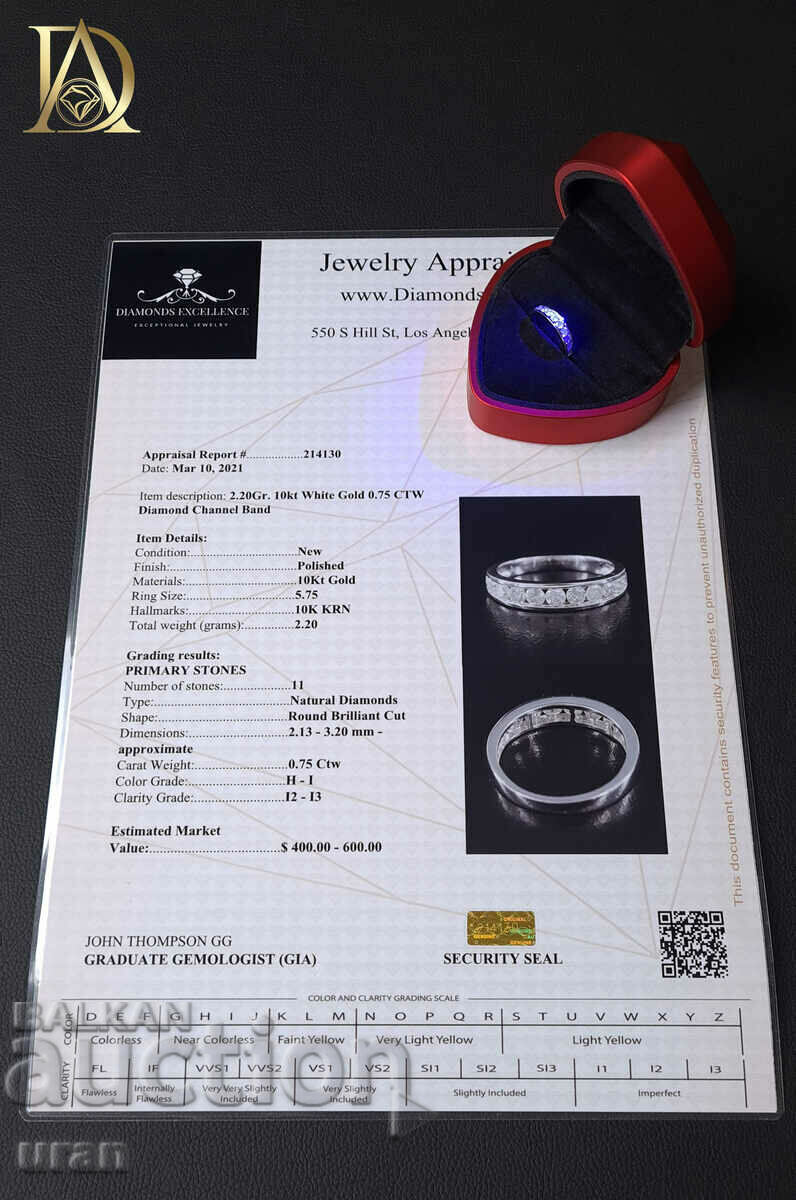 New Gold Ring with 0.75ct Natural Diamonds - 6 New Gold Ring with 0.75ct Natural Diamonds - 6