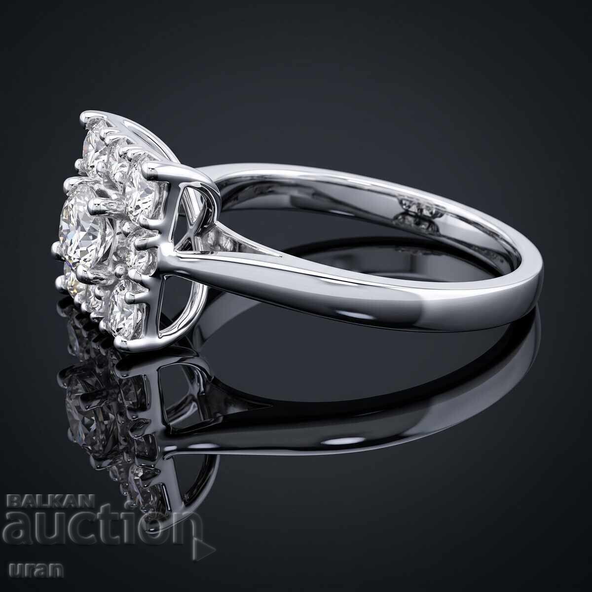 Inel de aur nou cu diamante naturale de 0,91 ct cu preț € 1800.00 | 3520.51 BGN