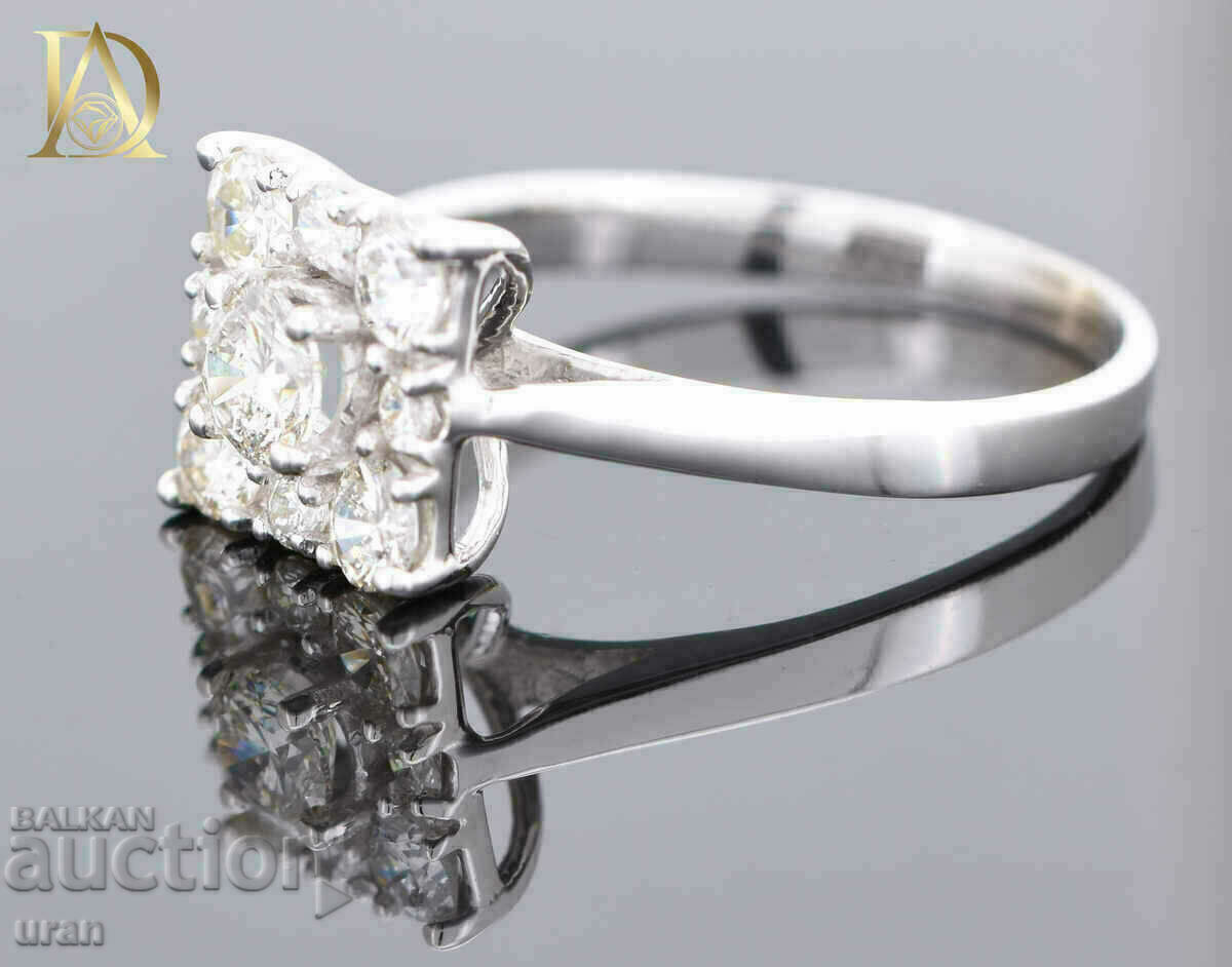 Auction New Gold Ring with 0.91ct Natural Diamonds Auction New Gold Ring with 0.91ct Natural Diamonds