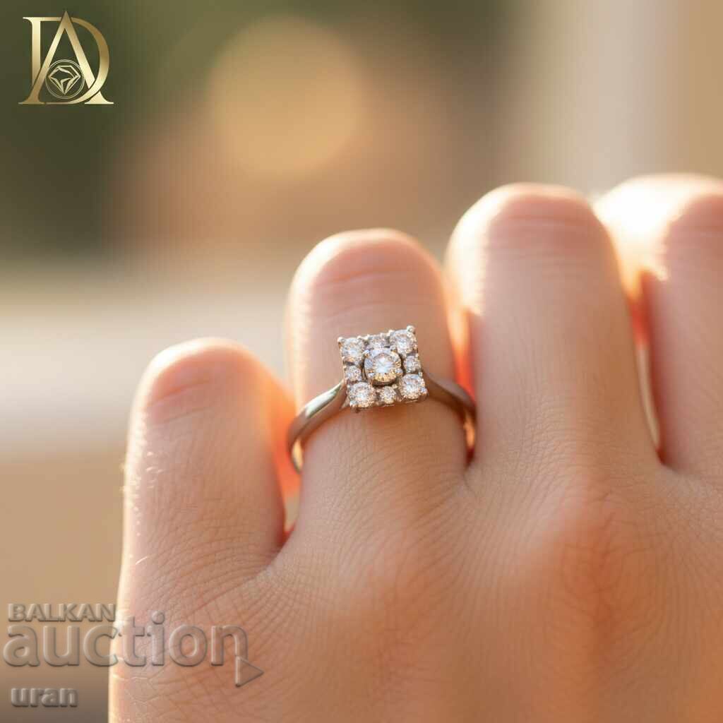 Inel de aur nou cu diamante naturale de 0,91 ct - 5 Inel de aur nou cu diamante naturale de 0,91 ct - 5